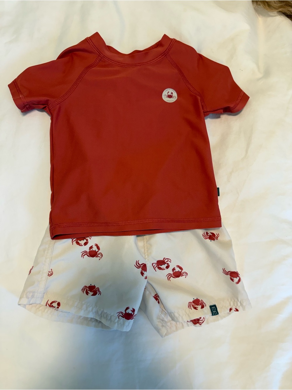 Modern Moments by Gerber Baby Boy Swim Trunks and Rashguard